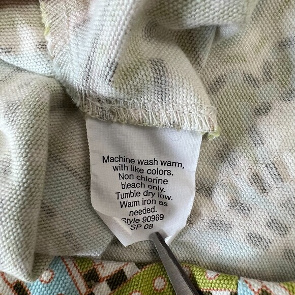 J Crew Trastevere Paisley Mini Skirt Big Buttons Blue Green Cream - Women's 2 - Picture 6 of 11